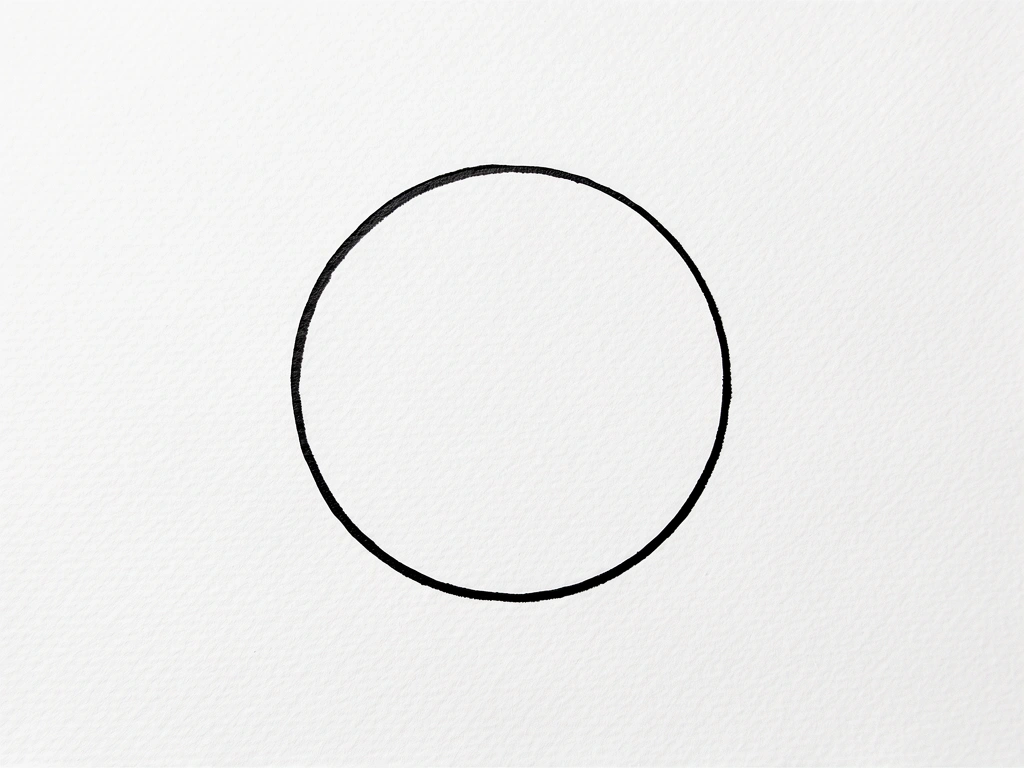 Abstract circle on paper